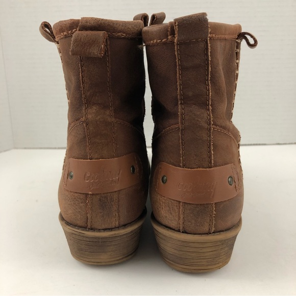 Coolway Boots Women 8/41 Brown Leather Ankle Carlin - Picture 3 of 14